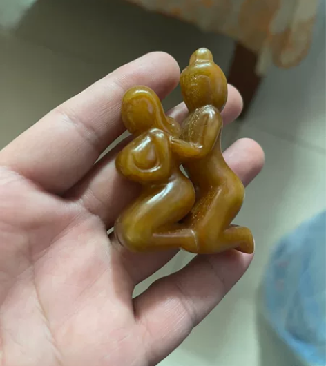 古玩玉器收藏岫玉把件玉石挂件吊坠老物件摆件...