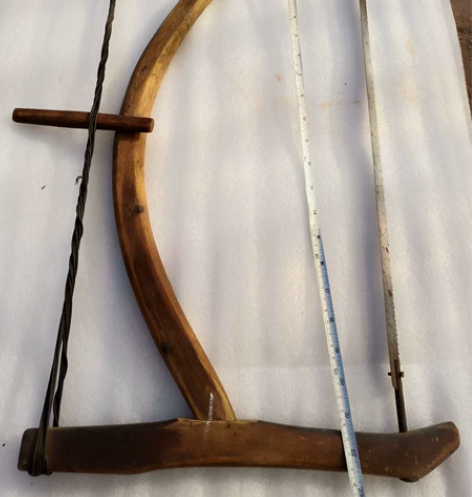 手工制作老锔，长57厘米左右保存完好锔齿锋...