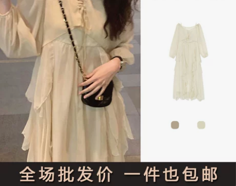 春装2022年新款外贸女装法式设计感小众气...