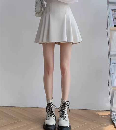 高腰小皮裙半身裙秋冬女伞裙短裙2021年新...