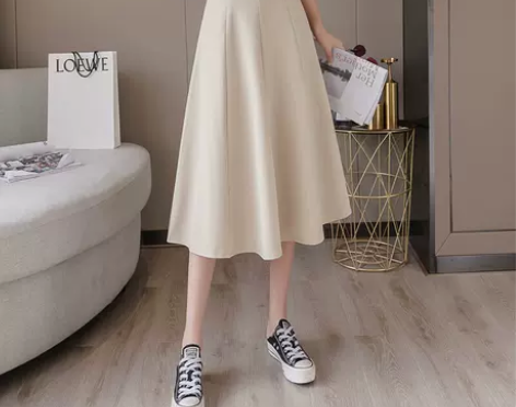 伞裙半身裙春款女装2021年新款长裙高腰a...
