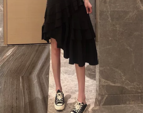 2019年夏季新款仙女裙不规则半身蛋糕裙+...