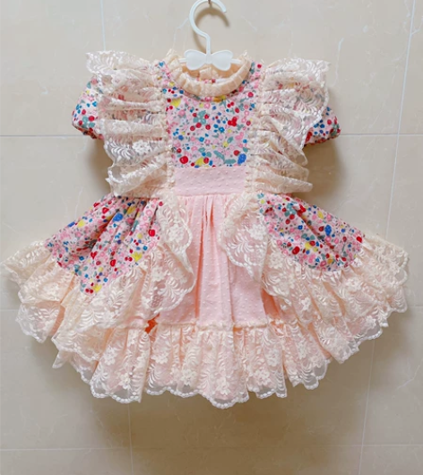 存图,新作宫廷风小裙子,很元气的小草莓碎花...