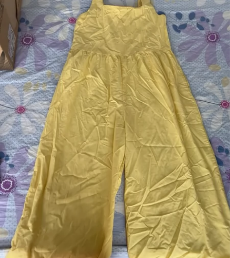 度假旅游风棉麻连衣裤阔腿裤 S码，只穿过两...