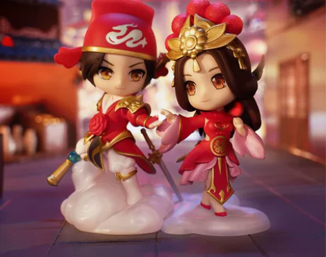 王者荣耀孙悟空大圣娶亲露娜一生所爱Q版手办...