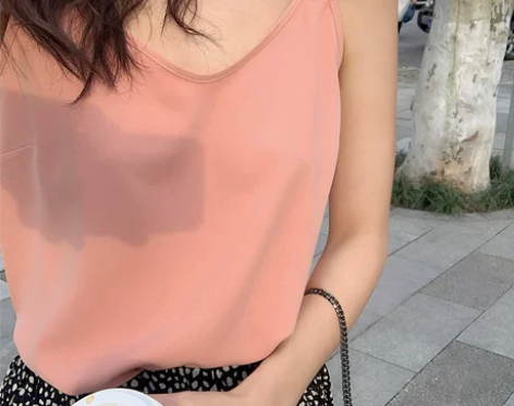 吊带背心女内搭宽松显瘦外穿无袖黑白百搭纯色...