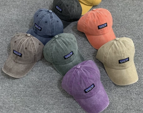 日本巴塔街头复古水洗做旧纯棉弯檐鸭舌帽棒球...