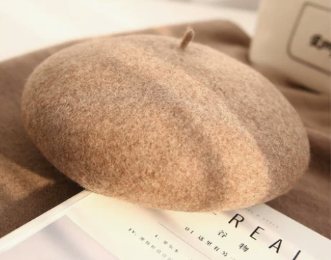 贝雷帽女秋冬 韩版 日系 百搭 英伦羊毛画...