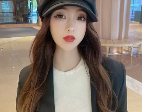 帽子女韩版潮适合短发贝雷帽2020年新款女...