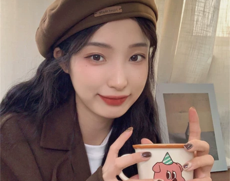 可可奶咖~秋冬毛呢贝雷帽女日系ins复古棕...