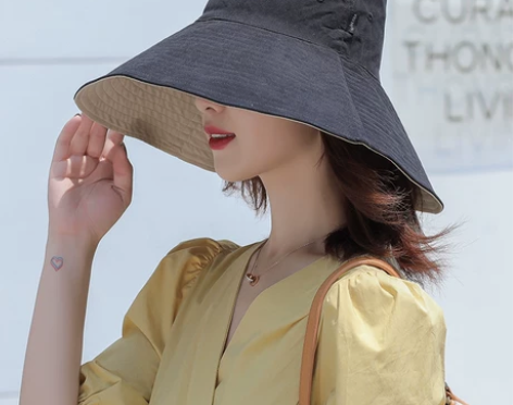 渔夫帽女夏季日系休闲遮脸太阳帽男韩版百搭大...