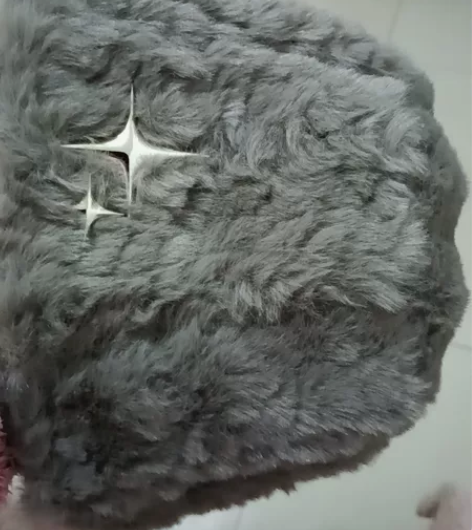 秋冬金属星星标毛绒帽子女显脸小时尚百搭保暖...