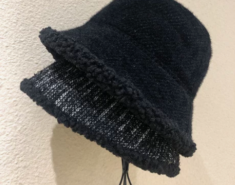 婕咪拉毛绒厚保暖渔夫帽子女冬季新款平顶百搭...