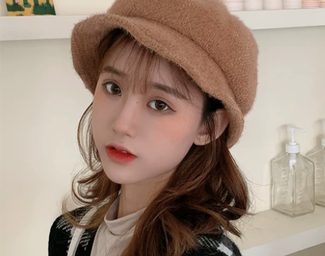 贝雷帽渔夫帽两用女秋冬韩版百搭日系画家帽八...