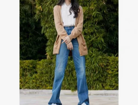 CE家牛仔裤明星上身同款 一次没穿吊牌还在...