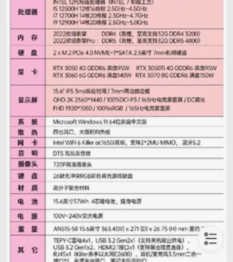 宏碁（acer） 【新12代】宏基暗影骑士...