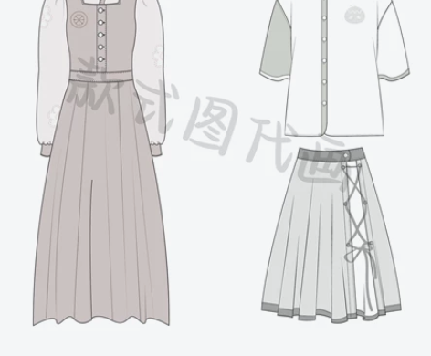 服装款式图代画 可附带AI工程文件 简单款...