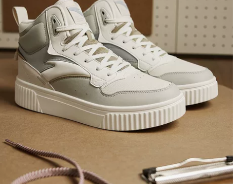 安踏饼干鞋高帮板鞋男女鞋子2022冬季新款...