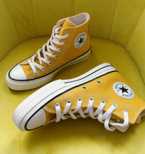 匡威1970S高帮帆布鞋黄色37码全新原包...