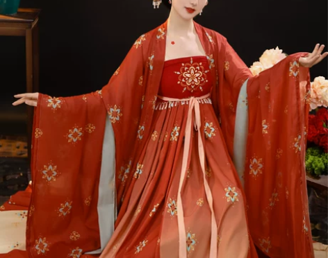 花至(春归晚)唐制原创汉服女夏季唐风刺绣诃...