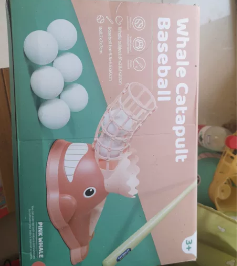 儿童室内外棒球，八成新，蓝色小鲸鱼款 感兴...