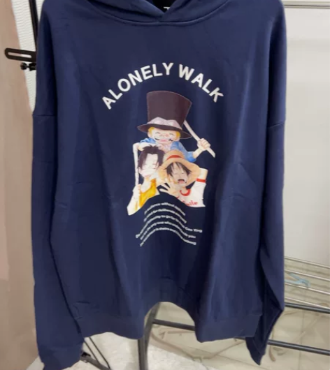 藏蓝色5卫衣男冬季加厚硬挺连帽oversi...