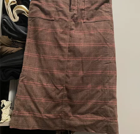 直筒裙格子半身裙，棉布裙，日式半裙一步裙，...