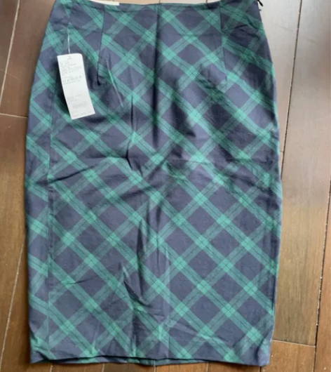 old navy 棉质铅笔裙，背后开叉，2...