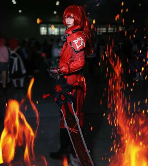 【原神COS大全套迪卢克殷红終夜衣服假发】...