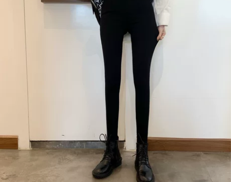 黑色打底裤修身小脚高腰显瘦休闲铅笔裤 全新...