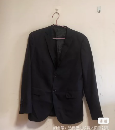 男士175码深藏青色西服西装外套长袖 水洗...