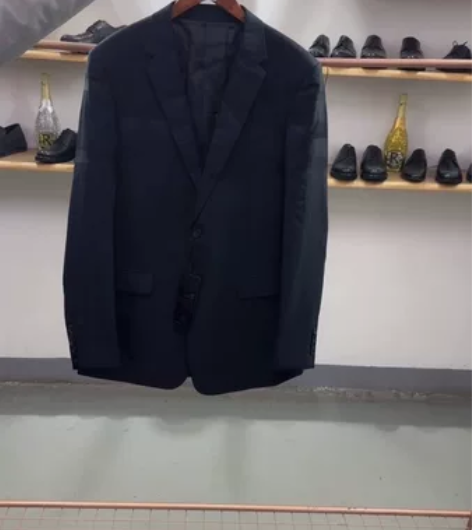 CA45正品意大利曼斯凯奴男士羊毛金银丝高...