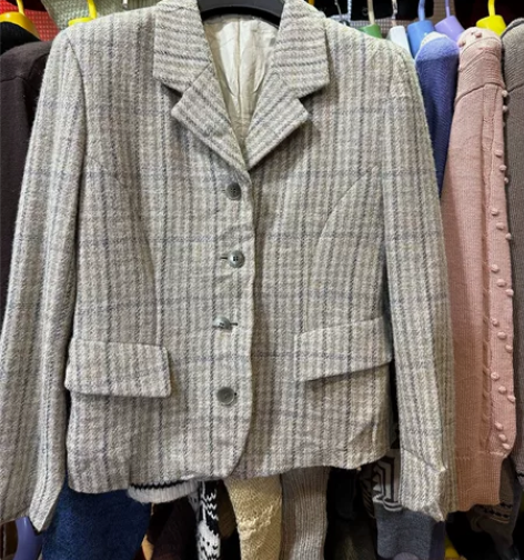 vintage古着日产羊毛西服文艺休时尚街...