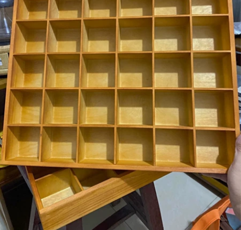 【清仓】桌面木质收纳盒抽屉分格木盒复古小零...