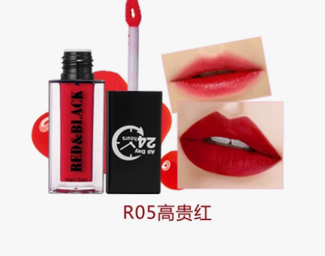 红与黑唇釉唇泥丝绒雾面哑光唇部液体口红显白...