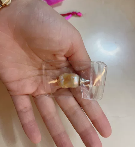 阿飘珍珠吊坠，巴洛克珍珠 纯银帽子吊坠38...