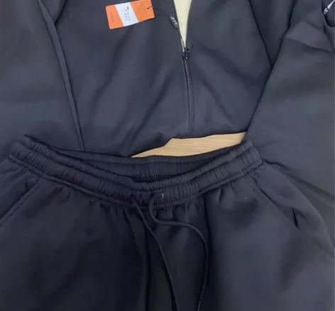 啄木鸟加绒加厚运动套装男士冬季羊羔绒保暖卫...