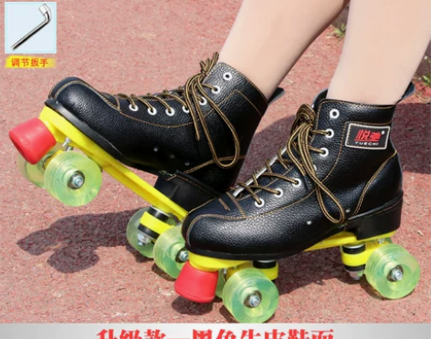 成人双排溜冰鞋 旱冰鞋 成年男女双排轮 双...