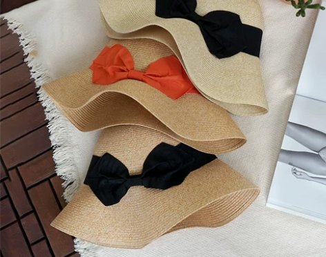 帽子女夏天遮阳帽防晒出游草帽可折叠孙俪同款...