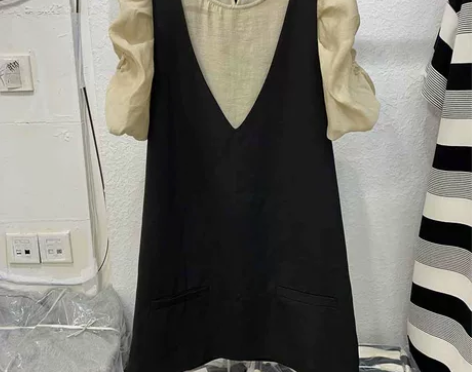 韩国天丝连衣裙女两件套夏公主短袖衬衣吊带套...