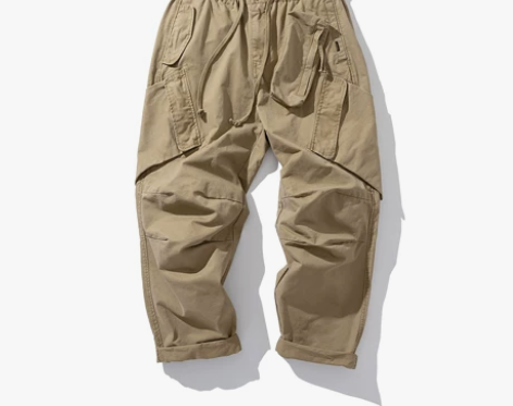 工装裤长裤重磅美式潮牌山系机能立体多袋秋冬...
