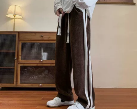 美式复古裤子男秋冬季ins高街vibe潮牌...