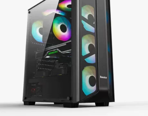 航嘉 暗夜猎手6 电脑机箱台式DIY全侧透...