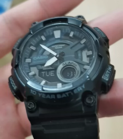 卡西欧 casio手表男士经典复古黑金防水...