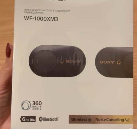 sony蓝牙降噪耳机，黑色，WF-1000...