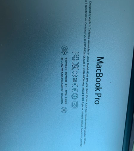 苹果视网膜笔记本超低价转让，所有功能都正常...