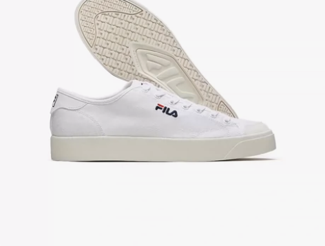 FILA 斐乐女白色帆布鞋  37.5 九...