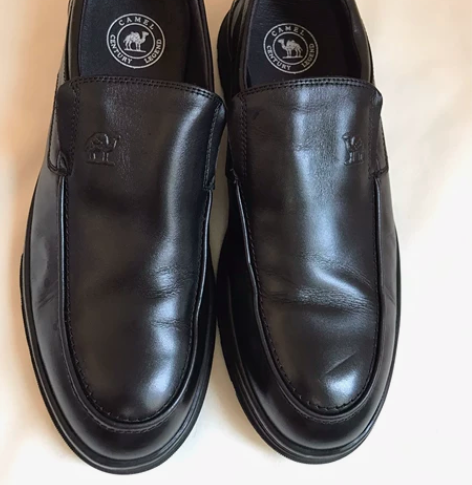 Camel/骆驼男鞋商务休闲真皮一脚蹬皮鞋...