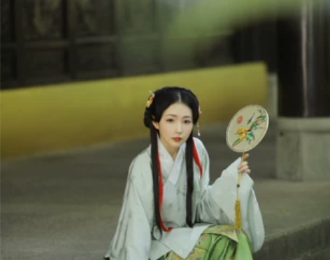 兰若庭 汉服 如意松鼠 明制 妆花 粉色上...