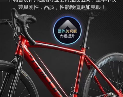 菲利普铝合金破风公路自行车双碟刹超快专业竞...
